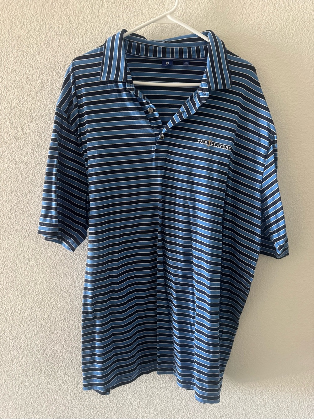 Footjoy Striped Polo The Players Logo 2XL